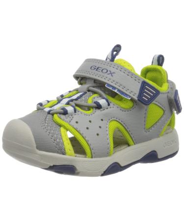 Geox Boy's B Sandal Multy 6 UK Grey Lime Green