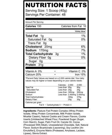 Buy Precision Blend Cookies and Cream Whey Protein (2 lb) | Time Release Protein Blend for Optimal Nutrition - International Shipping Available - Buy Online on GoSupps.com