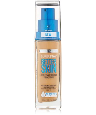 Maybelline New York Superstay Better Skin Foundation  Warm Nude  1 Fluid Ounce