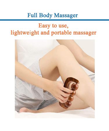 Hathkaam Rosewood Handheld Massage Roller - 7 Inch Full Body Pain Relief Therapy - Buy Online on GoSupps.com
