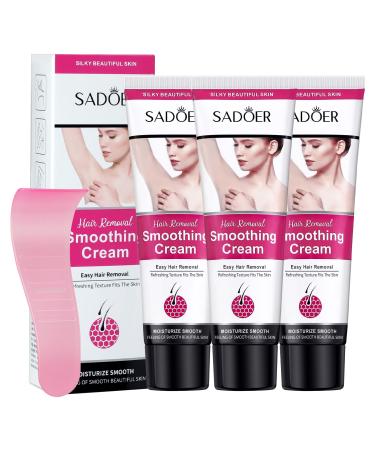 Shinowa 3 Pack Hair Removal Cream Gel Painless Flawless Depilatory Cream Gentle Soothing Hair Removal for Women Girl Arms Legs Body Underarms Suitable for All Skin Types 3pack
