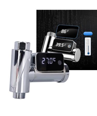 LED Display Shower Thermometer - Water Temperature Monitor for Kids & Adults | G1/2 Faucet Clear LED Screen (5 to 85  - Buy Online on GoSupps.com