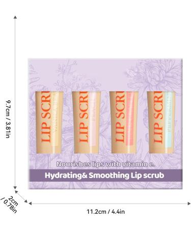 Gommage l vres - Exfoliant hydratant pour les l vres - 4 exfoliants l vres - Exfoliant pour les l vres cr me hydratante - Bois des l vres humidit et lissage - Buy Online on GoSupps.com