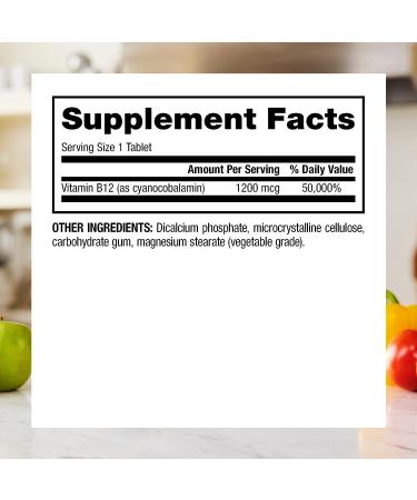 Webber Naturals Vitamin B12 1200 mcg 150 Tablets - Energy Support, Metabolism, Gluten-Free, Non-GMO, Vegan - Buy Online on GoSupps.com