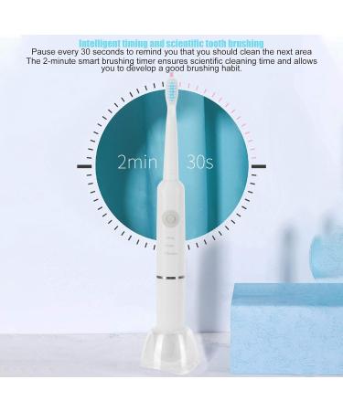 Electric Power Toothbrush for Adults - 3 Modes Soft Bristles IPX7 Waterproof Travel-Friendly - White - Buy Online on GoSupps.com
