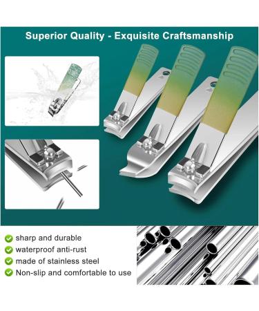 Nail Clippers Set Spring Green 30 in 1 New Manicure Cutters Nail Clipper Set Household Steel Manicure Kit Nail Clippers Pedicure NAI Nail Care kit(Black) - Buy Online on GoSupps.com