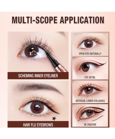 Rosarden Liquid Eyeliner - Super Thin Waterproof Black Eyeliner for Smudge Proof, Long Lasting Makeup - Buy Online on GoSupps.com