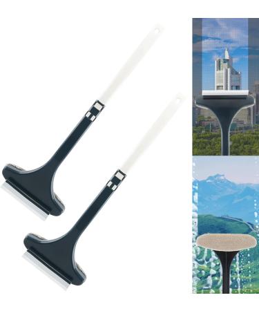 2 in 1 Mesh Cleaner Brush 2PCS Window Screen Cleaning Brush with Removable Handle Wet&Dry Use Window Screen Cleaner for Window Screen/Sofa/Chair/Glass - Buy Online on GoSupps.com