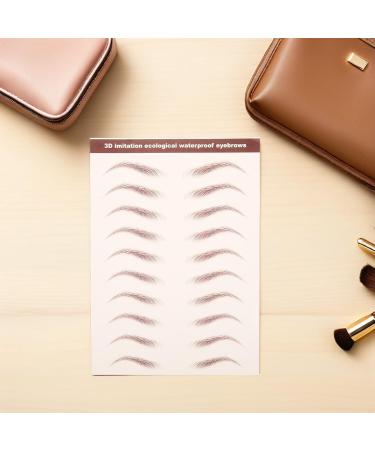 Autocollants pour Sourcils Imperm ables Kit 6 Feuilles de Faux Sourcils Transfert d'Eau Autocollants de Maquillage Effet Poil Poil Mise Rapide et Naturelle au Quotidien - Buy Online on GoSupps.com