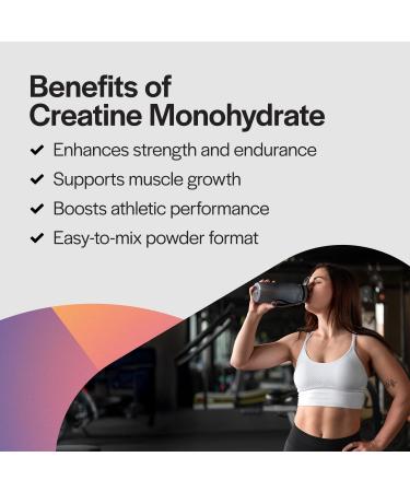 PureFormulas Creatine Monohydrate for Muscle Growth, Creatine Monohydrate Powder, 90 Servings, 16 Oz (1 lb) 450 g, Dairy-Free, Gluten-Free, Non-GMO, Enhance Athletic Performance & Strength - Buy Online on GoSupps.com