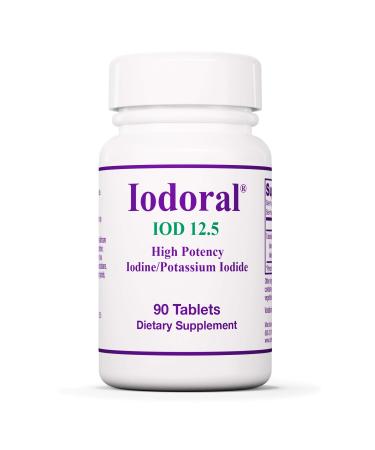 Optimox Iodoral IOD 12.5 High Potency Iodine/Potassium Iodide - 90 Tablets
