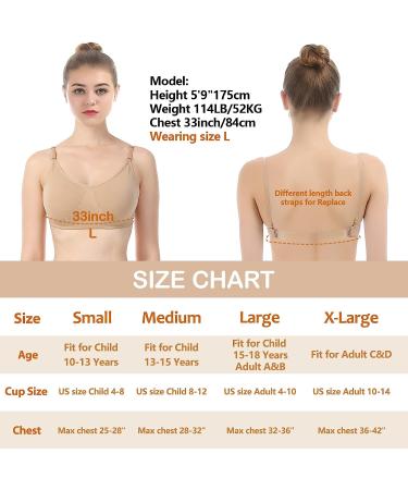 iMucci Professional Beige Clear Back Ballet Dance Bra - Medium Beige - Buy Online on GoSupps.com