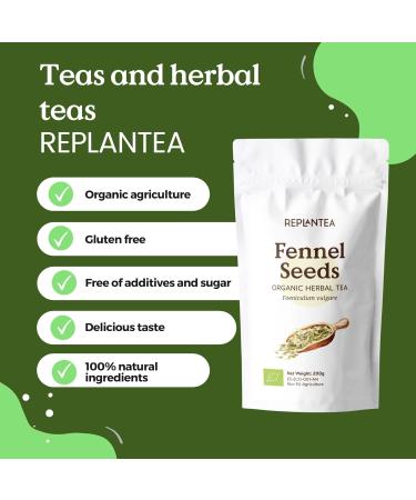 Fennel Seeds Organic 200g (100 Cups) | Organic Fennel Tea Herbal Tea and Digestive Tea REPLANTEA - Buy Online on GoSupps.com