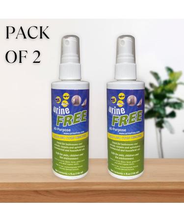 UrineFree - PetFresh - Odor & Stain Remover from any surface Suitable for Carpets Upholstery and Hardwood Floors - for Children Dogs and Cats - Household Uses (4 oz / 118 ml - Pack of 2) - Buy Online on GoSupps.com