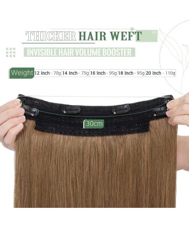 Elailite Secret Wire Hair Extension Invisible Headband With Clips One Piece Real Human Hair Straight (#06 Light Brown 18 Inch (95 g)) 18 Inch (95 g) #06 Light Brown - Buy Online on GoSupps.com