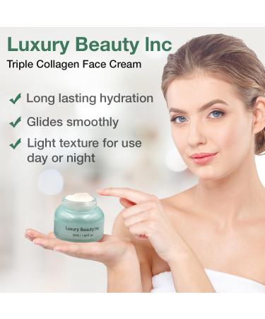Organic Triple Collagen Anti-Aging Face Cream 50ml | Moisturizing & Firming Skincare with Natural Ingredients for Fine Lines & Dark Spots - Buy Online on GoSupps.com