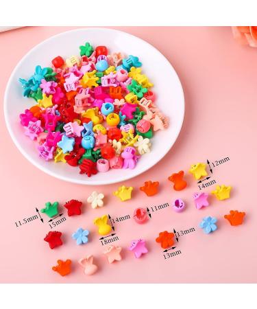 100PCS Baby Girls Hair Claw Clips - Cute Tiny Hair Accessories for Kids & Toddlers - Flower Hair Decorations for Thick Hair - Buy Online on GoSupps.com