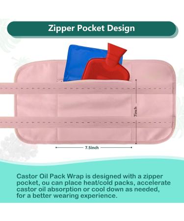 Reusable Bio-Ribinus Oil Pack Set | Double-Layer Castor Oil Wraps for Waist & Neck | Washable Pink Castor Oil Packs - International Shipping Available - Buy Online on GoSupps.com