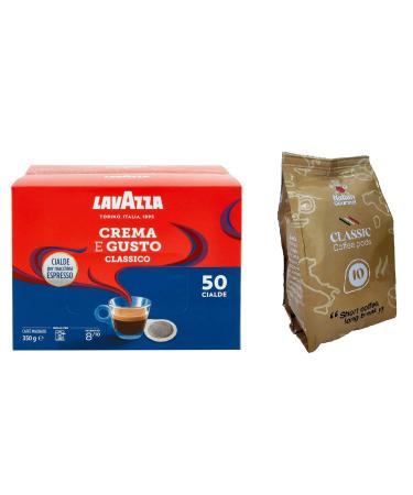 Lavazza Espresso Crema E Gusto Box 50 coffee pods + Italian Gourmet Café Clasico Espresso 10 pods