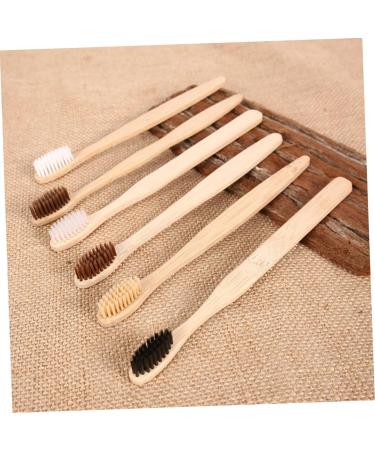 Minkissy 10-Pack Biodegradable Hotel Toothbrush Set | Eco-Friendly Portable Bamboo Toothbrushes for Travel & Accessories - Buy Online on GoSupps.com