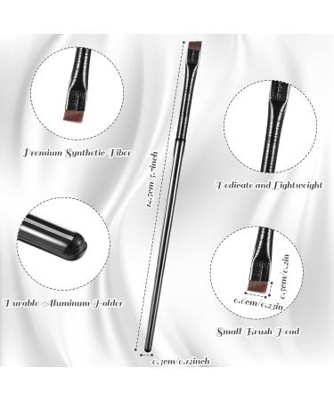 Premium Casted Eyeliner Brush - Finer Angled Gel Brush for Eyebrows & Lace Art - Black Fiber Bristle Makeup Tool - Buy Online on GoSupps.com