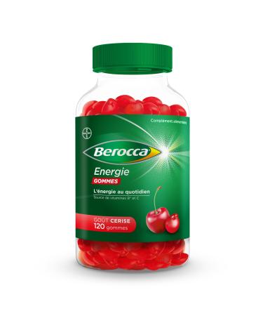 Berocca Energy Gums - Multivitamins Dietary Supplement - Source of Vitamins B* and Vitamin C - Reduction of Fatigue Gives Energy to Every Day - Cherry Flavor - 120 Gummies