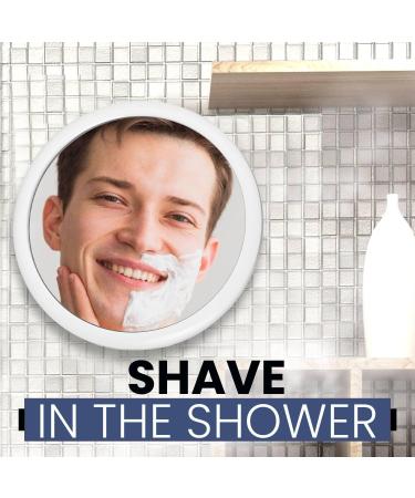 Mirrorvana 3X Magnifying Round Shower Mirror with Strong Suction Cup - Fogless Shaving, Shatterproof, 360 Swivel - 6.7 Diameter - Buy Online on GoSupps.com