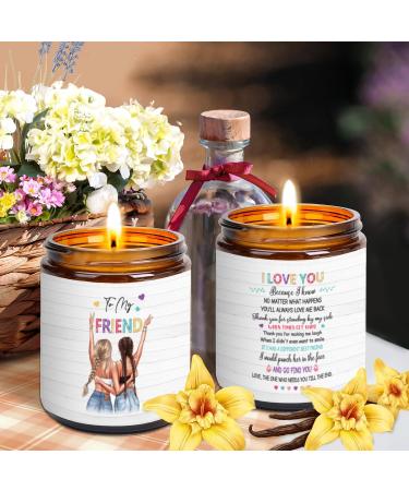 Vanilla Scented Soy Wax Candle - Perfect Gift for Bestie, Sister or BFF - Buy Online on GoSupps.com