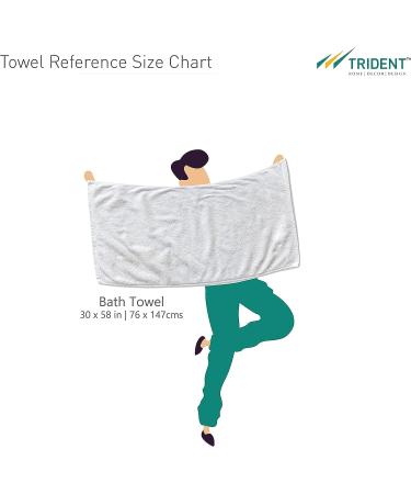 TRIDENT 650 GSM Cotton Modal Blend Bath Towels - Super Absorbent & Soft (2 Pack, Blue Dusk) - Buy Online on GoSupps.com