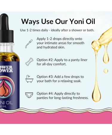 Flower Power Vaginal Moisturizer | 60 ct Feminine Care | End Vaginal Dryness with Slippery Elm Bark | Made in USA Yoni Oil - Buy Online on GoSupps.com