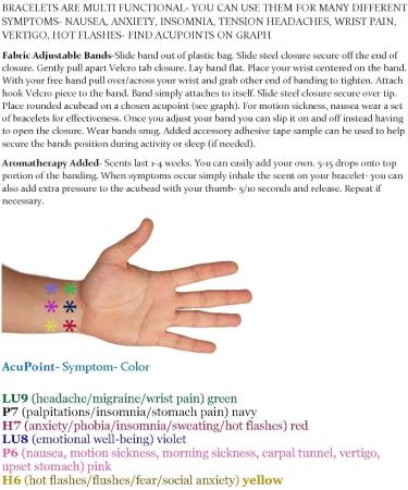 Buy Sleeping Pills Acupressure Bracelets & Lavender Aromatherapy | Sleepless Band Anti-Evil Emotion Bracelets - Black & Lavender (Medium 7 in) - International Shipping Available - Buy Online on GoSupps.com