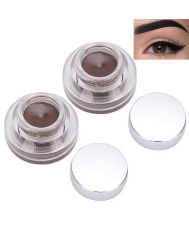 2pcs Eyebrow Eyeliner Double-Use Cream Waterproof Anti-Smudge Highlight Color Eyeliner Paste Long-Lasting Eyebrow Tint Gel(#2)