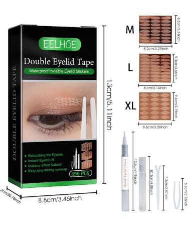 Hooded Eyelid Lifter Strips - Natural Eyelid Stickers for Hooded Eyes Invisible - Waterproof Droopy Eyelid Lifter Eye Tape for Dramatic Lift Heavy Saggy Uneven Mono Eyelids Pochy - Buy Online on GoSupps.com