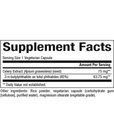 Natural Factors Celery Seed Extract 120 Veg Capsules - Standardized Herbal Supplement - Buy Online on GoSupps.com