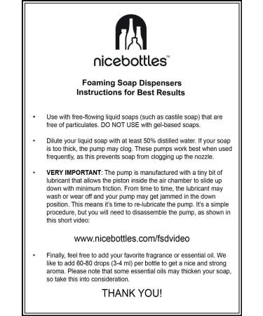 Mini Foaming Dispensers 50ml - Pack of 12 | Castile Liquid Soap | 1.7 oz | 12 Count - Buy Online on GoSupps.com