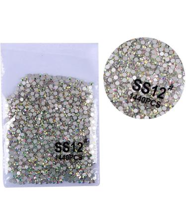 FEIlei 1440Pcs Crystal Flat Back Round Shape Rhinestones Mixed Nail Gems Gemstones Kits - Buy Online on GoSupps.com
