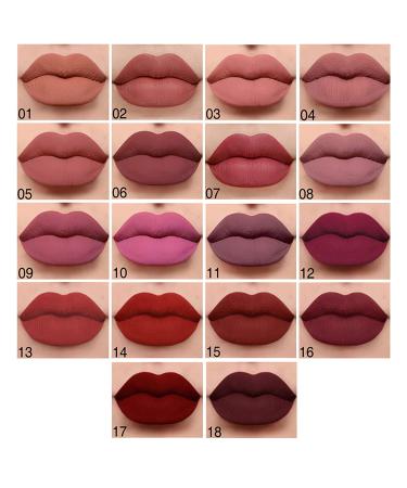 Bonnie Choice Store 18PCS Matte Liquid Lipstick Set Long-Lasting Nude Shades | Waterproof & High Pigmented Lip Gloss Set for Women - Buy Online on GoSupps.com