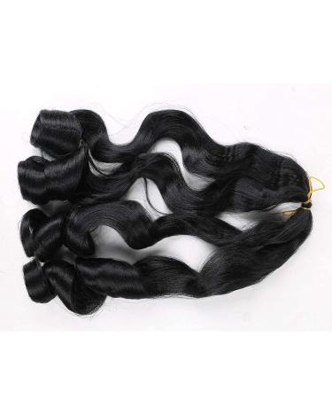 Bouncy French Curles Braiding Hair 9 Pack 22 Inch Synthetic Extensions - Pre-Stretched Wavy Hair - Premium Quality (1B) - Buy Online on GoSupps.com