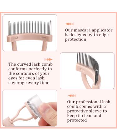 Eyelash Comb Separator - Arc Designed Lash Definer | Makeup Mascara Comb Applicator & Eye Brush Tool (Naked Pink) - International Shipping - Buy Online on GoSupps.com