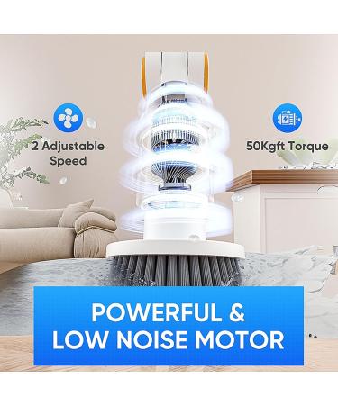 Electric Spin Scrubber Cordless Shower Scrubber for Cleaning with 8 Replacement Head IPX7 Waterproof Electric Scrubber 2 Speeds Adjustable 90-180 Clean Gaps for Tub Tile Floor - Buy Online on GoSupps.com