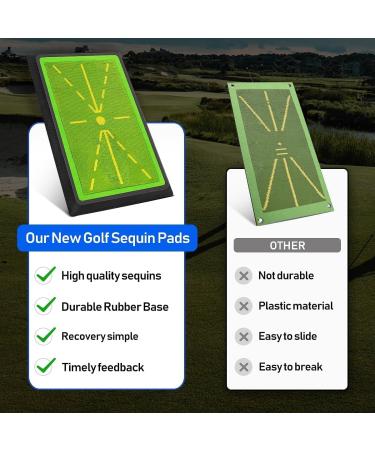 JIMITOP Golf Swing Mat 12 * 17 INCH Widen Divot Board Swing Path for Golf Training Golf Indoor Practice - Green - Buy Online on GoSupps.com