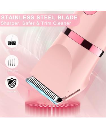 Scottomon Electric Bikini Trimmer Set for Women | Waterproof Cordless 3-in-1 Body Hair Shaver & Groomer - Ideal for Face & Body | Pink - Buy Online on GoSupps.com