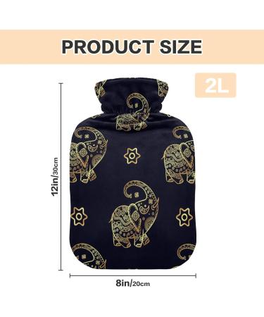 Elephant Cover Hot Water Bottle - 2L Pain Relief Bag for Headaches & Comfort | International Shipping - Buy Online on GoSupps.com