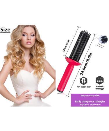 Curling Roll Comb Curling Hair Comb Anti Slip Curling Wand Air Volume Combs Heatless Curling Wand Comb Heatless Curling Wand Comb - The Ultimate Curly Hair Styler Tool (Red) - Buy Online on GoSupps.com