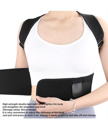 Posture Corrector Brace | Adjustable Back Support & Shoulder Straightener | Orthopedic Full Back Support for Men & Women - Black XL - Buy Online on GoSupps.com