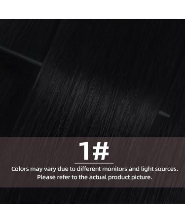 Vlasy Clip in Hair Extensions 16 Inch (80 g) 1# Black - Seamless Real Human Hair Thick Weft Extensions for Women - Buy Online on GoSupps.com