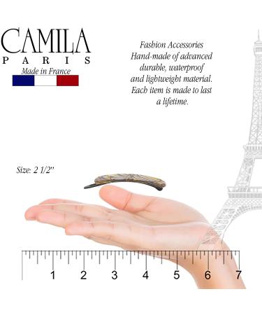 Camila Paris CP2818 French Handmade Onyx Hair Barrette Clip for Girls - Metal-Free Strong Hold Grip, Durable Styling - Made in France - Buy Online on GoSupps.com