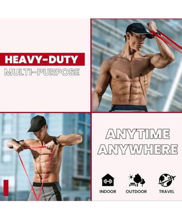 Set of 2 Pull Up Assist Bands Resistance Bands - Exercise Loop Band for Body Stretching Mobility Powerlifting Resistance Training (2 Pink) - Buy Online on GoSupps.com