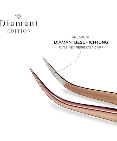 Beauty Tweezers Diamond Edition Set | Rose Gold Eyelash & Nail Design Accessories | International Shipping - Buy Online on GoSupps.com