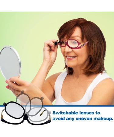 Dunzy 5 Pairs Magnifying Makeup Glasses for Women - Flip Down Cosmetic Reading Spectacles +2.50 - Buy Online on GoSupps.com